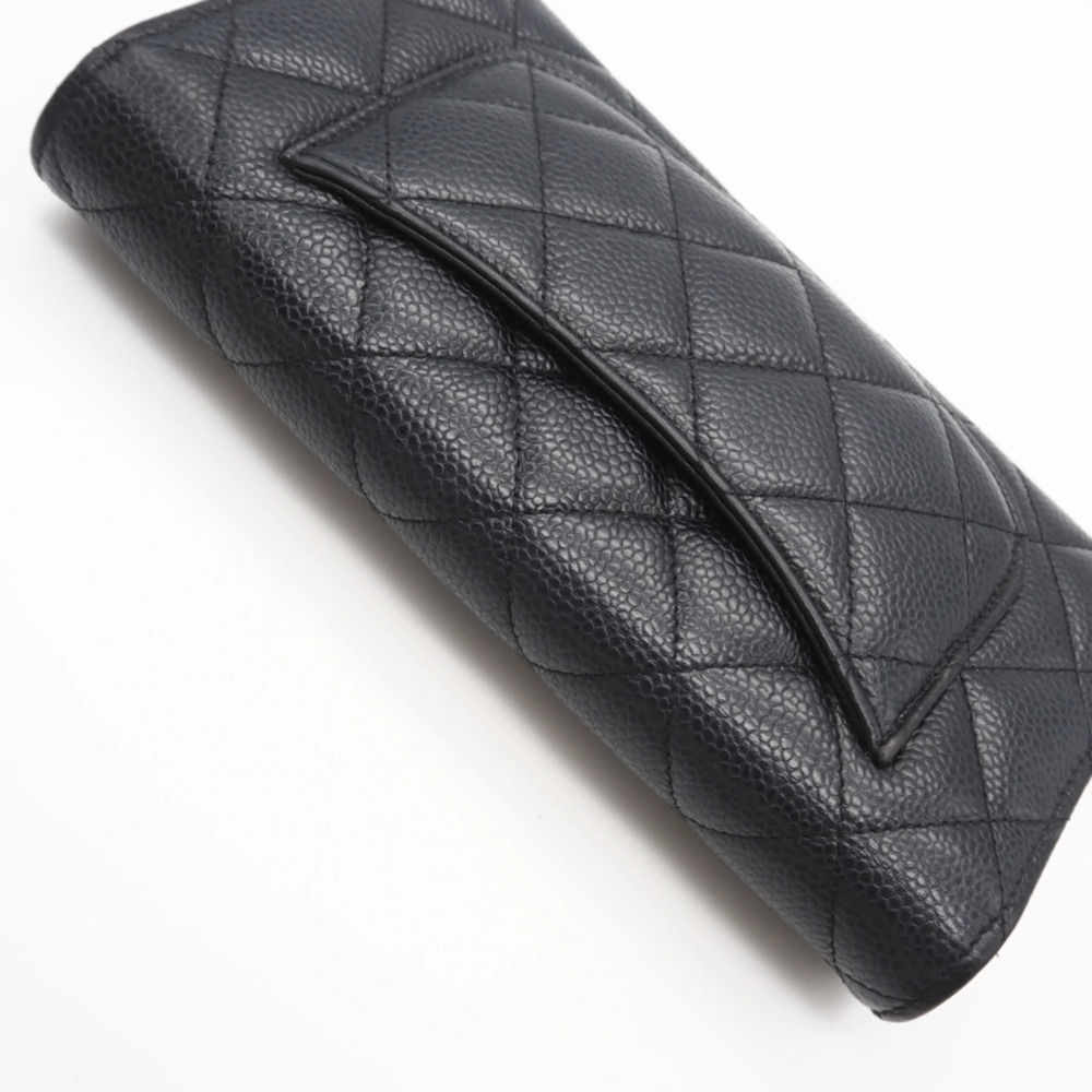 CHANEL Authentic Black Caviar Leather Wallet - Picture 7 of 14